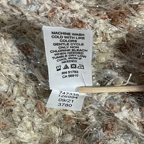 Maurices Womens Tan Metallic Open Cardigan Size Small - Picture 5 of 9